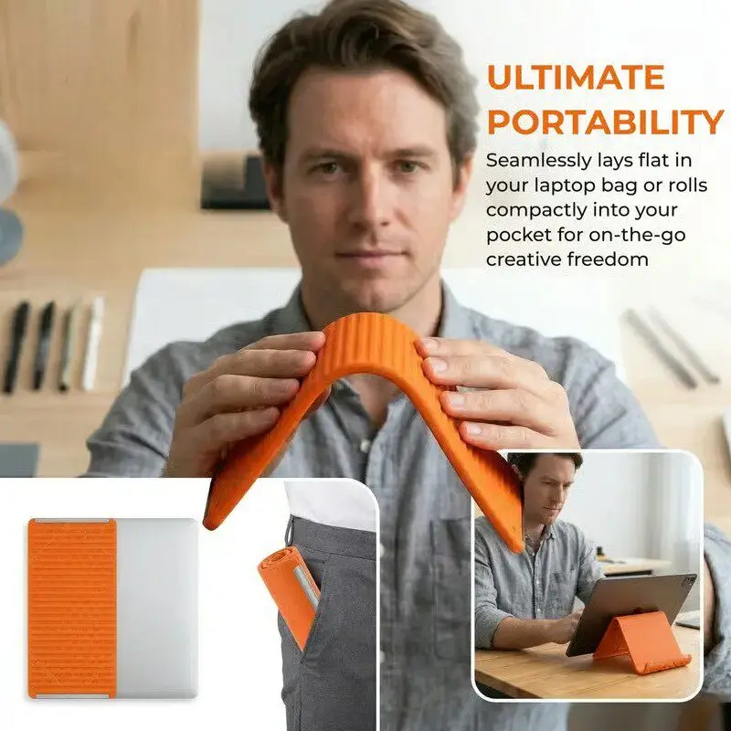 Tablet Accessory - Silicone Foldable Phone Stand Tablets Laptops